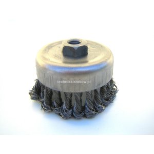 Szczotka doczołowa fi 80 z gwintem M-14 splatana