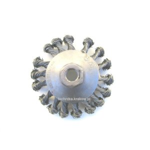 Szczotka kątowa fi 120 z gwintem M-14 splatana