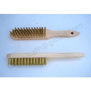 Szczotka ręczna drewniana 5-rzędowa stalowa 