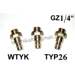 Wtyk szybkozłączki TYP 26 GWINT ZEW. 1/4"    RECTUS