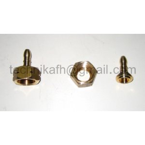 Złączka z końcówką na wąż fi 6mm propan-butan (LPG)  na dużą butlę   /2cz./