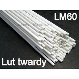 Lut mosiężny LM60K fi 2,5 x 500mm OTULONY  (L-CuZn40)    1szt.