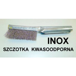 Szczotka ręczna kwasoodporna INOX w oprawie metalowej  