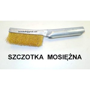 Szczotka ręczna mosiężna w oprawie metalowej