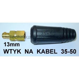 Wtyk na kabel ŁW/ŁP 35-50  13mm