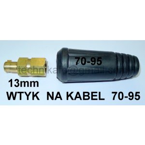 Wtyk na kabel ŁW/ŁP 70-95  13mm