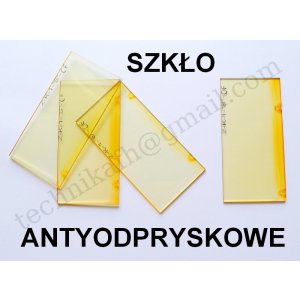 Szkło do maski  bezbarwne   50x100mm  ANTYODPRYSKOWE
