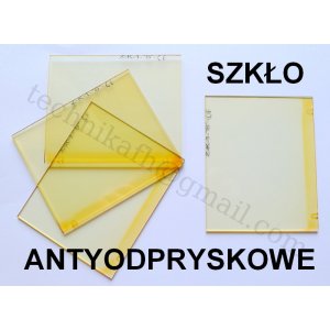 Szkło do maski  bezbarwne   90x110mm  ANTYODPRYSKOWE