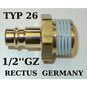 Wtyk szybkozłączki TYP 26 GWINT ZEW. 1/2"    RECTUS