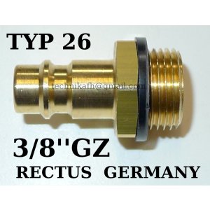 Wtyk szybkozłączki TYP 26 GWINT ZEW. 3/8"    RECTUS