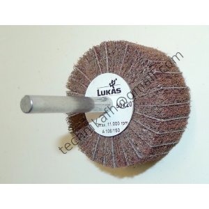 Ściernica trzpieniowa listkowa z włókniny ściernej z przekładkami z płótna ściernego 50x20x6 P150/PŁ.P150   