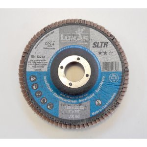 Tarcza listkowa SLTR 125 /lamelka/do stali nierdzewnej ziarno cyrkonowe  P40